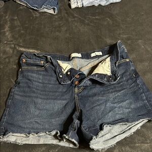 Jessica Simpson Blue Jean Shorts Distressed Frayed